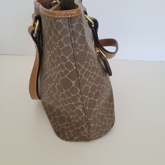 Nina Ricci Brown Shoulder Bag Tote Medium Signature Purse Italian Retro Vintage - Picture 7 of 11